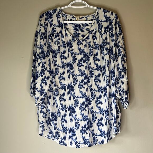 Sonoma Blue & White 3/4 Sleeve Blouse Size 1X - Picture 13 of 13
